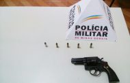 Arma e munições apreendidas em Imbé de Minas