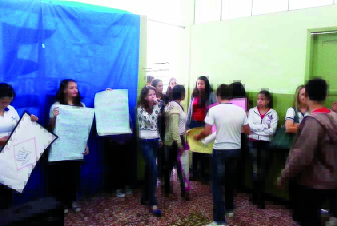 Alunos do JCC da Escola Estadual Moacyr de Mattos realizam projeto sobre bullying