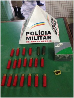 20 munições recolhidas no Vale do Sol