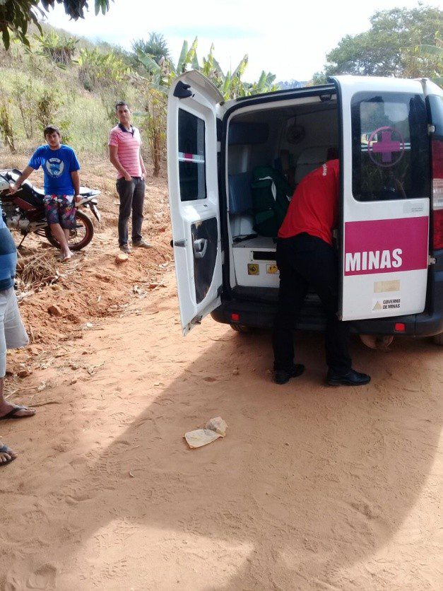 Jovem sofre acidente na zona rural de Ubaporanga