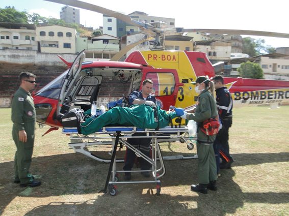 Paciente é transferida de helicóptero para BH