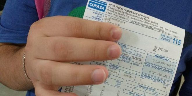Copasa confirma reajuste na conta para abril de 2018