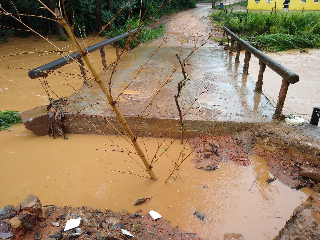 Fortes chuvas causam danos e deixam desabrigados em Santa Rita de Minas
