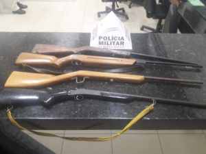 PM apreende quatro armas de fogo em Vargem Alegre