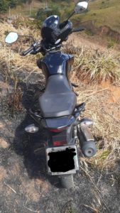 Moto roubada na Serra da Embratel é recuperada no bairro Aparecida