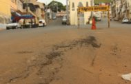 Afundamento de asfalto no Santo Antônio gera transtornos