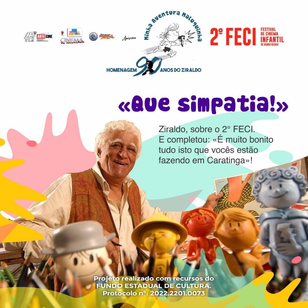 “QUE SIMPATIA!” Ziraldo se entusiasma com Festival de Cinema de Minas Gerais