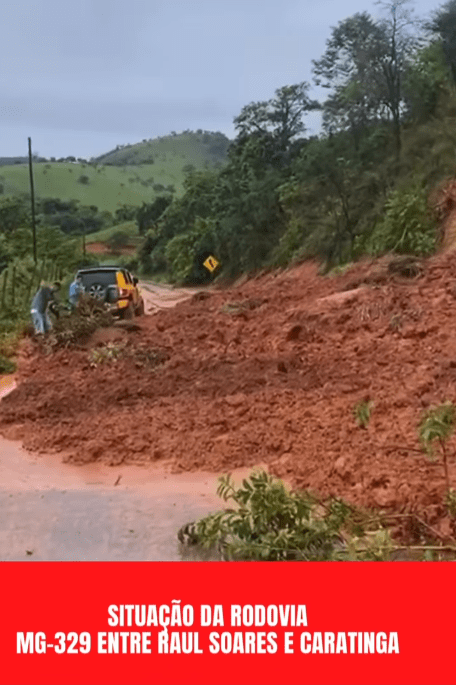 Situação da rodovia MG-329 entre Raul Soares e Caratinga