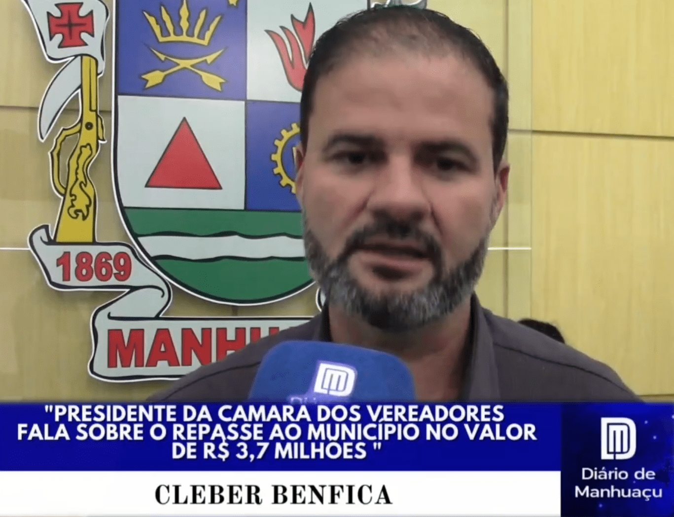 Presidente da Câmara dos Vereadores fala sobre o repasse ao município no valor de r$ 3,7 milhões