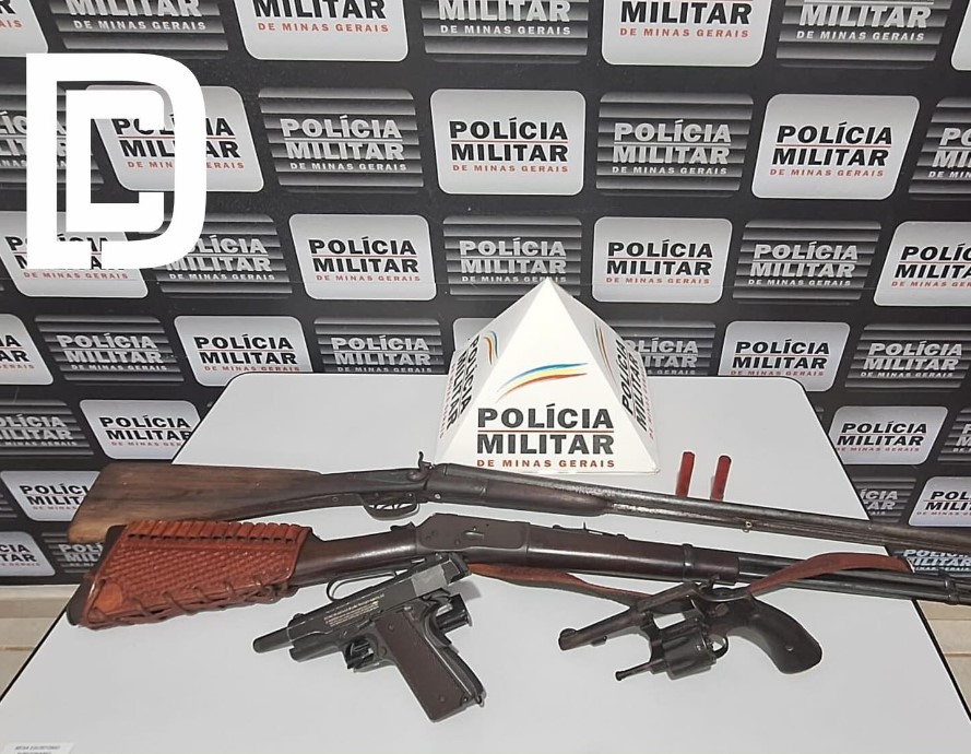 Polícia Militar apreende três armas de fogo e um simulacro em Ipanema
