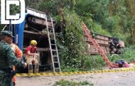 Ônibus sai da pista, tomba à margem de rodovia e sete pessoas morrem no Vale do Rio Doce