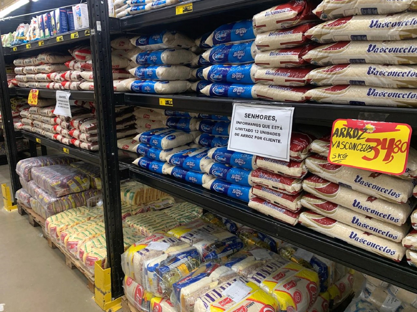 Supermercados de Caratinga limitam compra de arroz por cliente