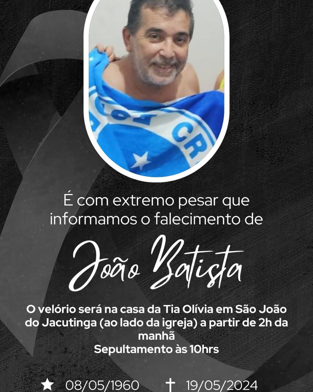 NOTA DE FALECIMENTO: João Batista
