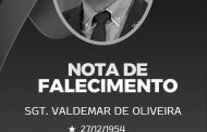 NOTA DE FALECIMENTO: SGT. VALDEMAR DE OLIVEIRA