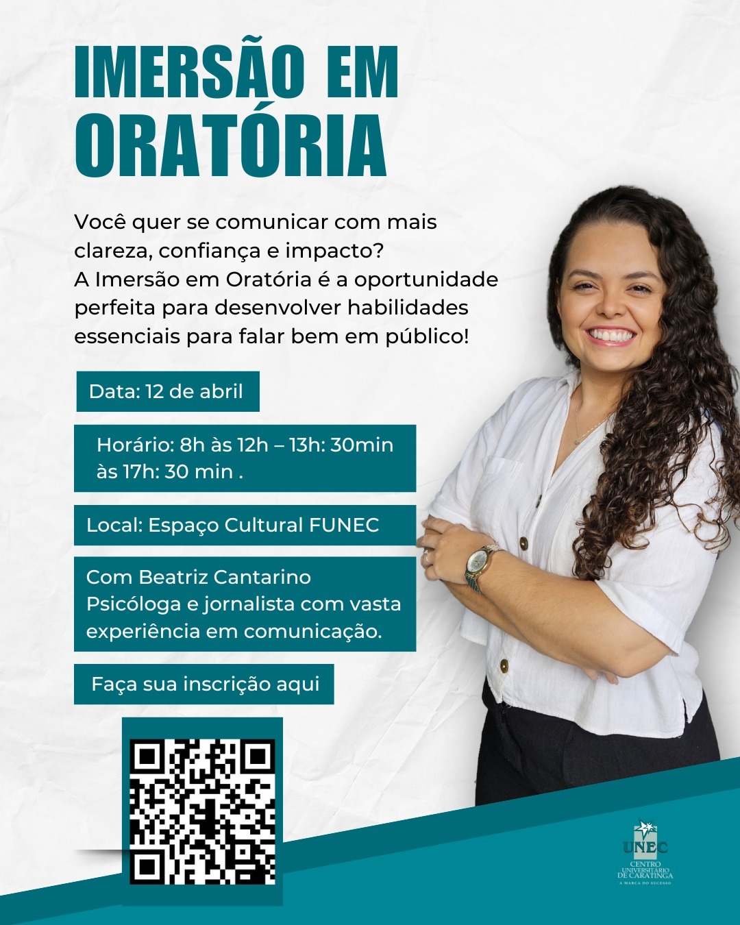 Curso presencial de Oratória será ministrado em Caratinga neste sábado (12)